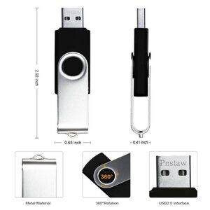 Pnstaw 32GB USB 2.0 Flash Drive - Black